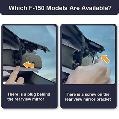 Fitcamx 4K Dash Cam Suitable for Ford F150 & F250 2021-2025 – Side View