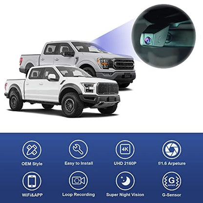 Fitcamx 4K Dash Cam Suitable for Ford F150 & F250 2021-2025 – In Use
