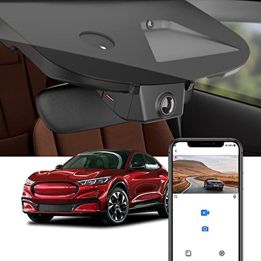 Fitcamx 4K Dash Cam Suitable for Ford Mustang Mach-E – Front View