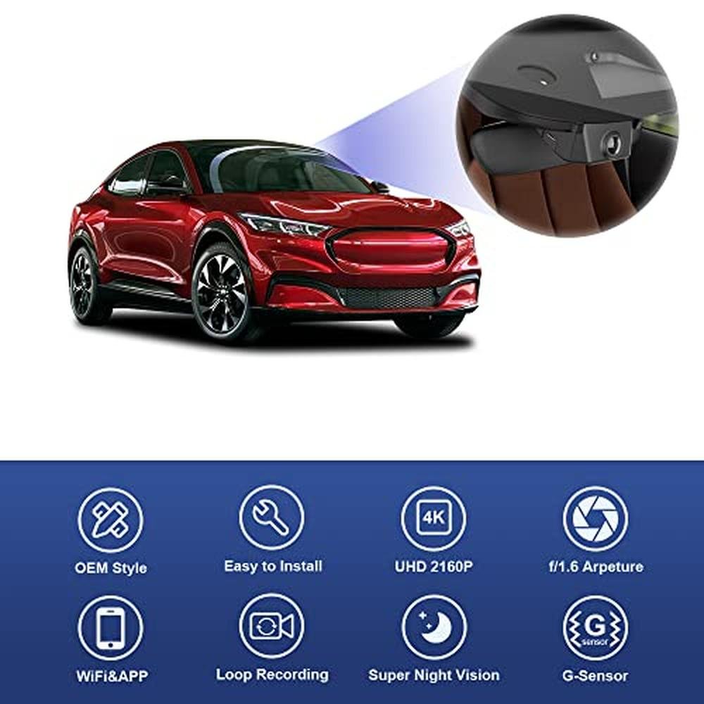 Fitcamx 4K Dash Cam Suitable for Ford Mustang Mach-E – In Use