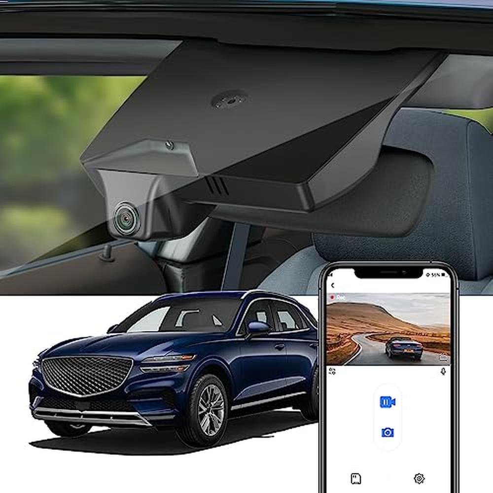 Fitcamx 4K Dash Cam Suitable for Genesis GV70 2022-2026 – Front View