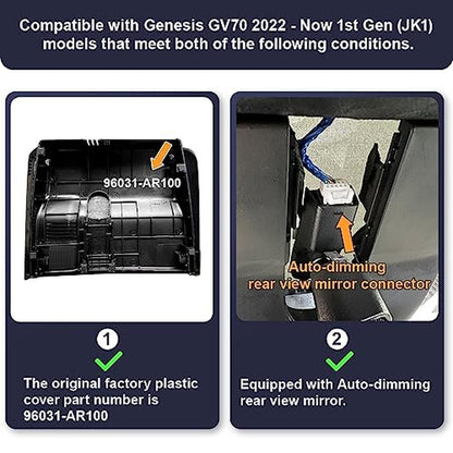 Fitcamx 4K Dash Cam Suitable for Genesis GV70 2022-2026 – Close-up Detail