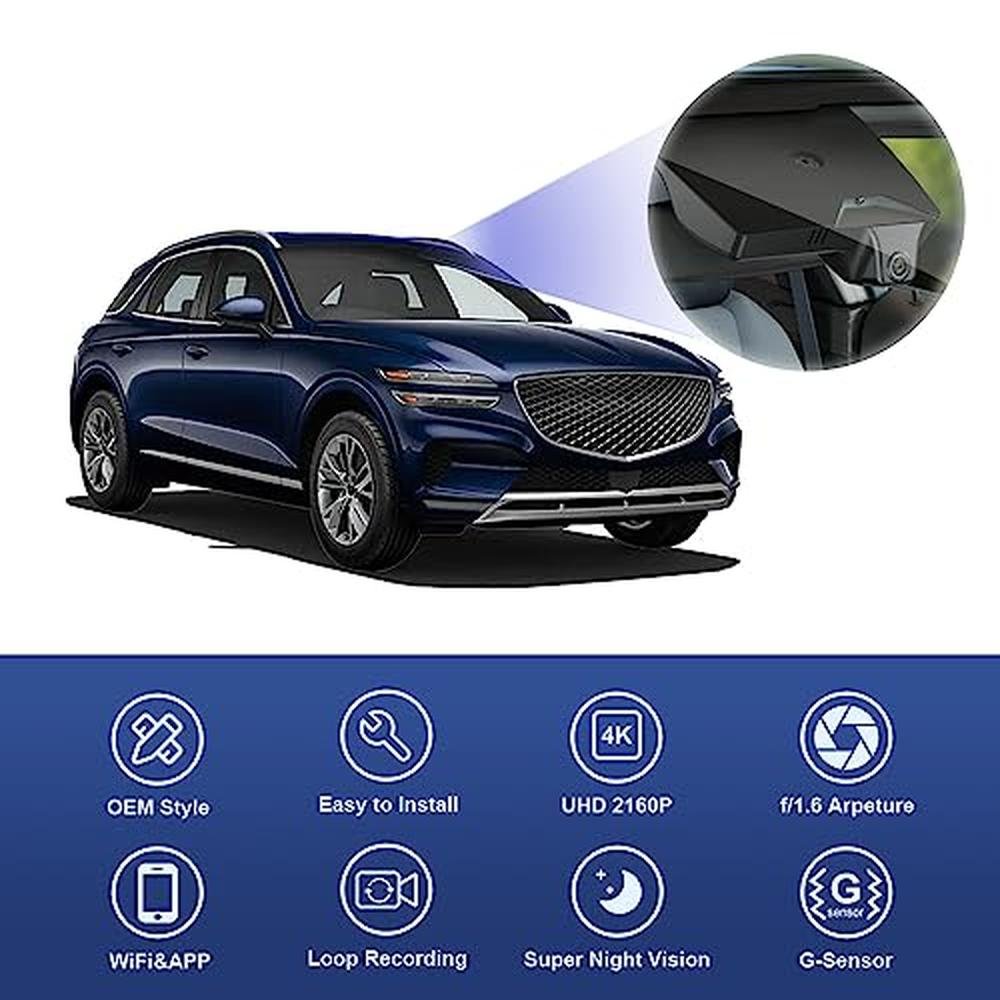Fitcamx 4K Dash Cam Suitable for Genesis GV70 2022-2026 – In Use
