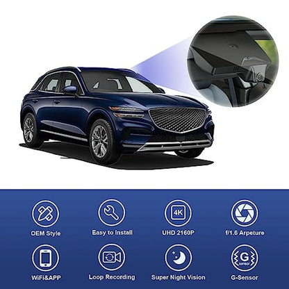 Fitcamx 4K Dash Cam Suitable for Genesis GV70 2022-2026 – In Use
