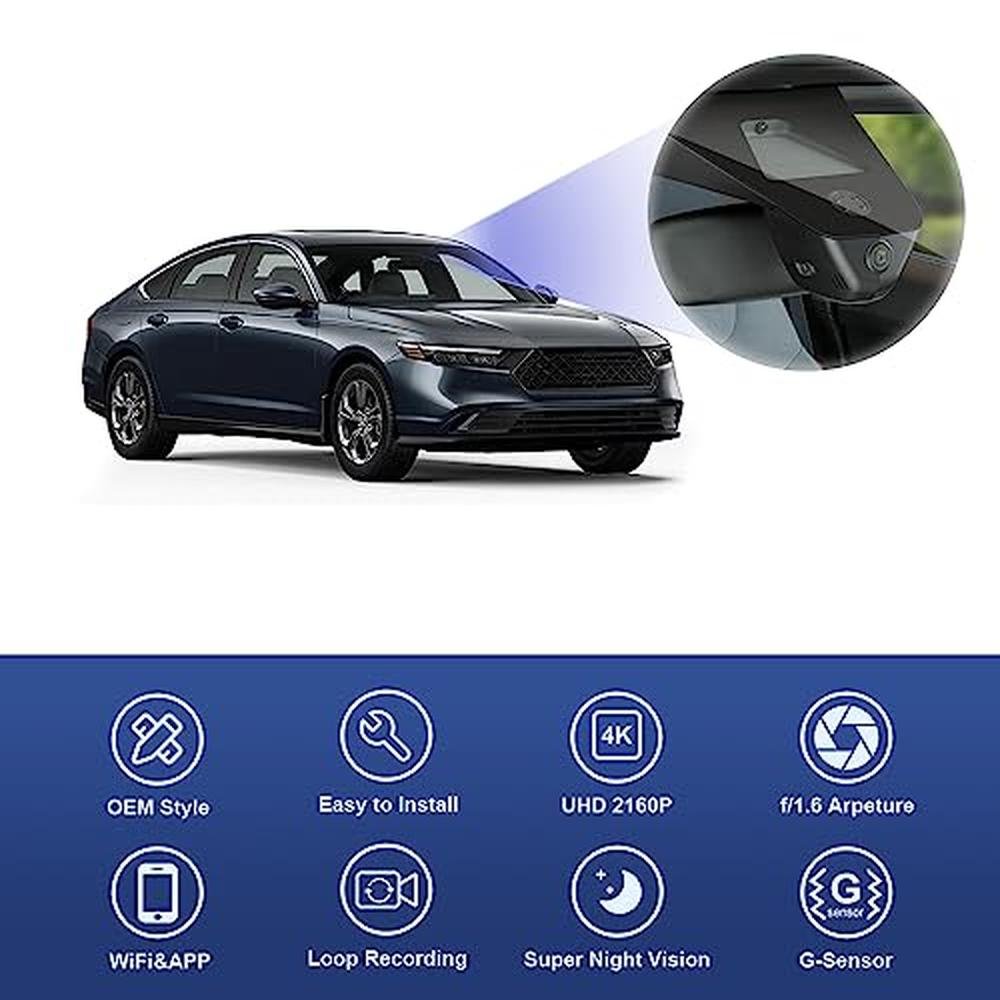 Fitcamx 4K Dash Cam Suitable for Honda Accord 2023 2024 – Close-up Detail