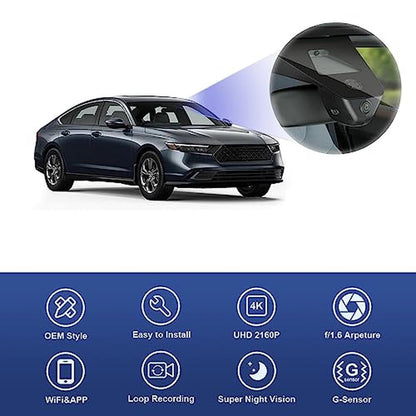 Fitcamx 4K Dash Cam Suitable for Honda Accord 2023 2024 – Close-up Detail
