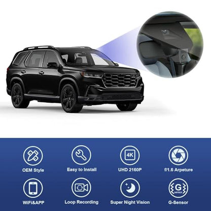 Fitcamx 4K Dash Cam Suitable for Honda Pilot 2023 2024 2025 – Close-up Detail