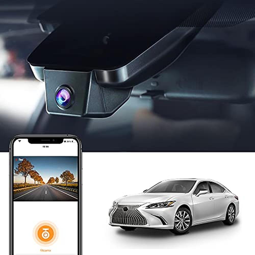 Fitcamx 4K Dash Cam Suitable for Lexus ES 2019-2025 ES350 – Front View