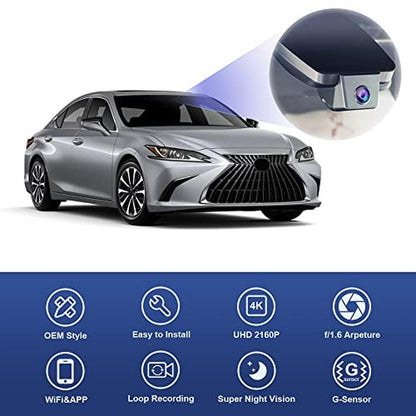 Fitcamx 4K Dash Cam Suitable for Lexus ES 2019-2025 ES350 – Close-up Detail