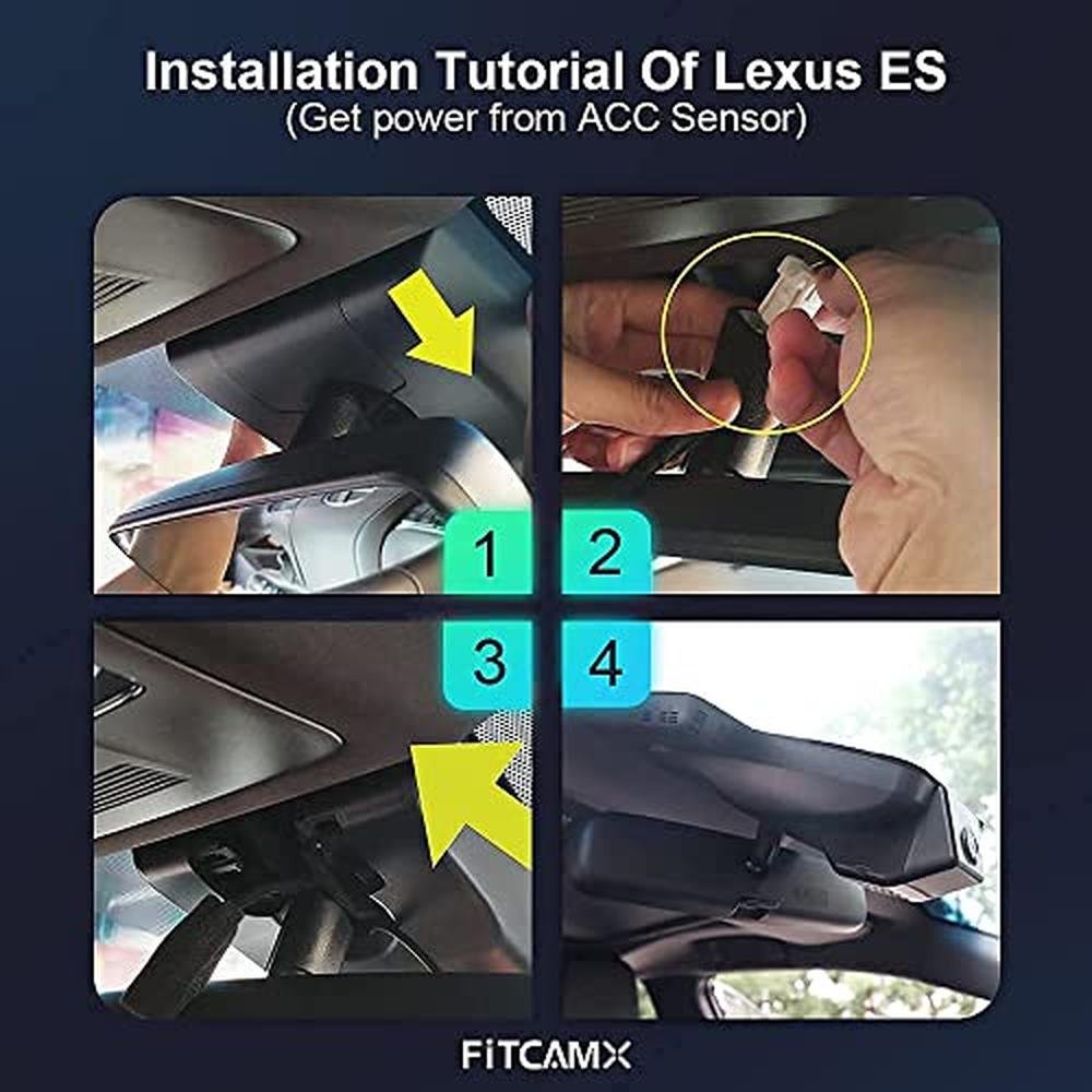 Fitcamx 4K Dash Cam Suitable for Lexus ES 2019-2025 ES350 – Packaging