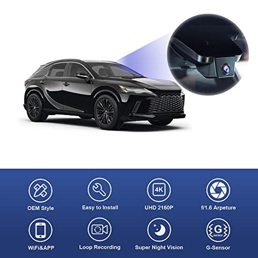 Fitcamx 4K Dash Cam Suitable for Lexus RX 2023-2026 & RX – Close-up Detail