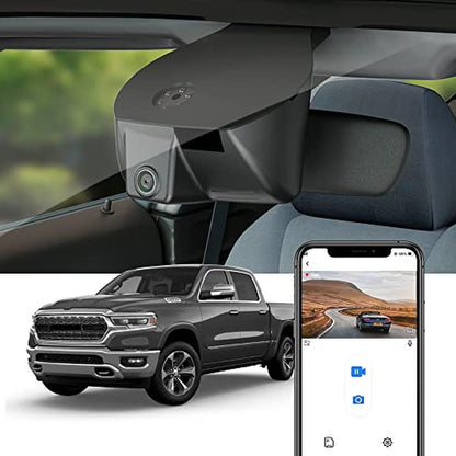 Fitcamx 4K Dash Cam Suitable for RAM 1500 TRX Classic – Front View