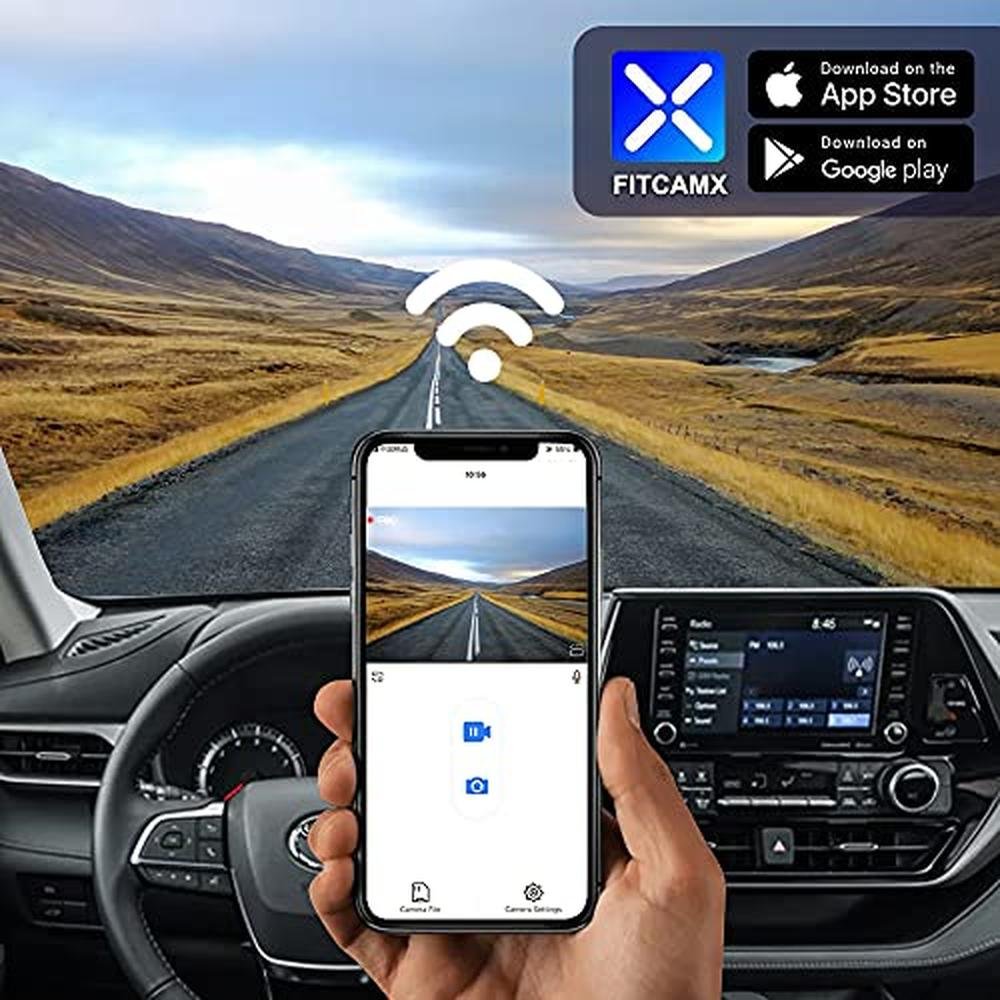 Fitcamx 4K Dash Cam Suitable for Toyota Highlander – In Use