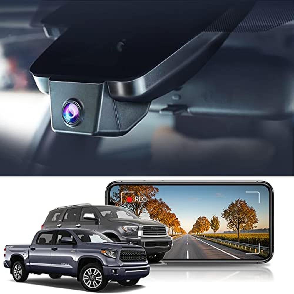 Fitcamx 4K Dash Cam Suitable for Toyota Tundra 2017-2021 & – Front View