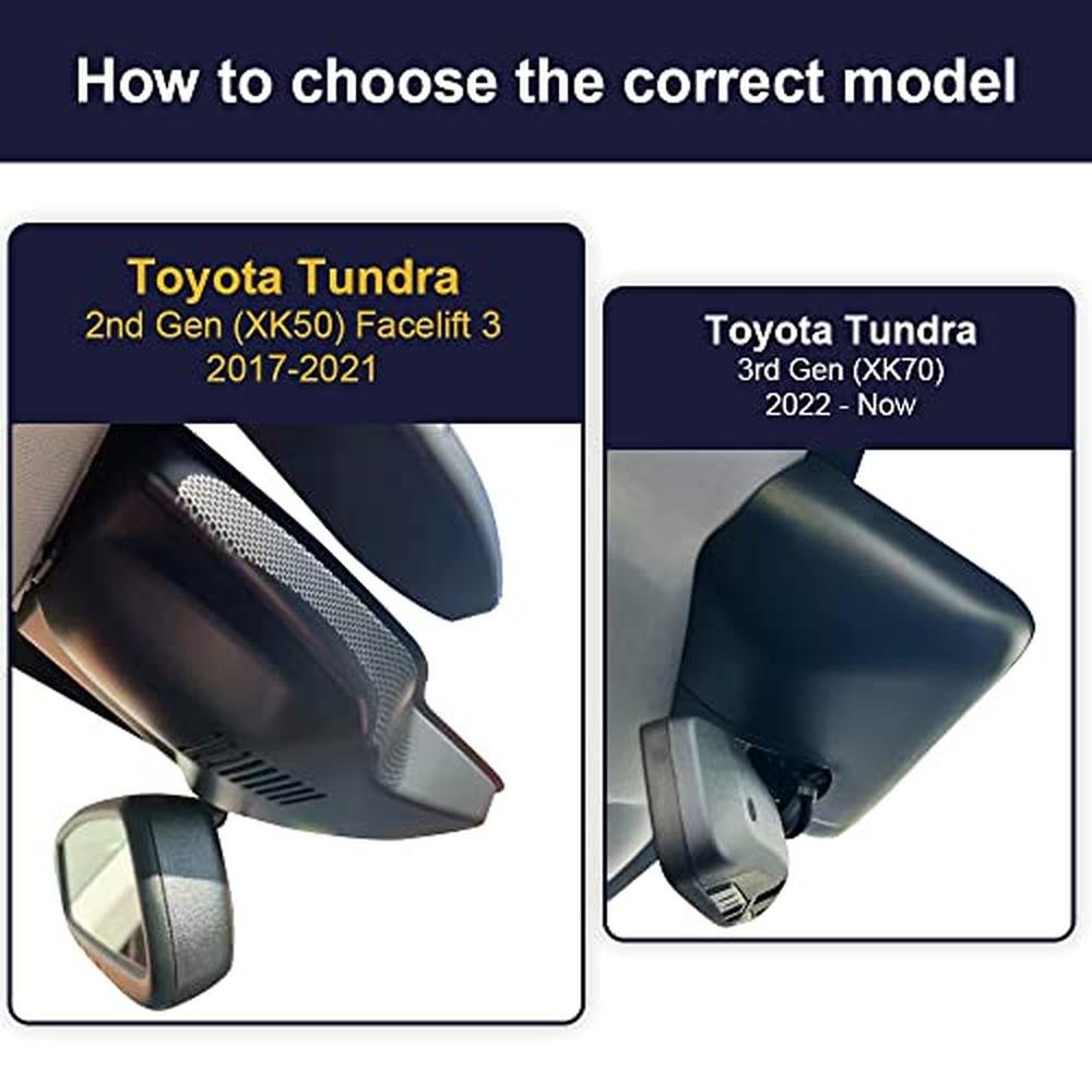Fitcamx 4K Dash Cam Suitable for Toyota Tundra 2017-2021 & – Side View