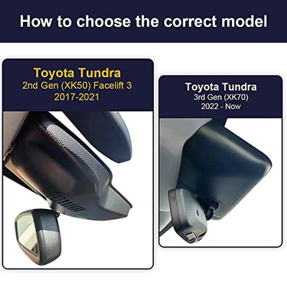 Fitcamx 4K Dash Cam Suitable for Toyota Tundra 2017-2021 & – Side View