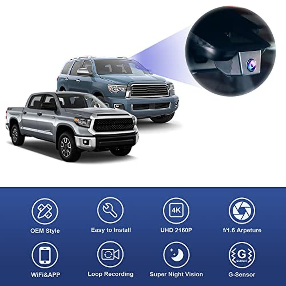 Fitcamx 4K Dash Cam Suitable for Toyota Tundra 2017-2021 & – In Use