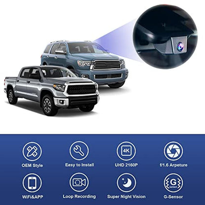 Fitcamx 4K Dash Cam Suitable for Toyota Tundra 2017-2021 & – In Use