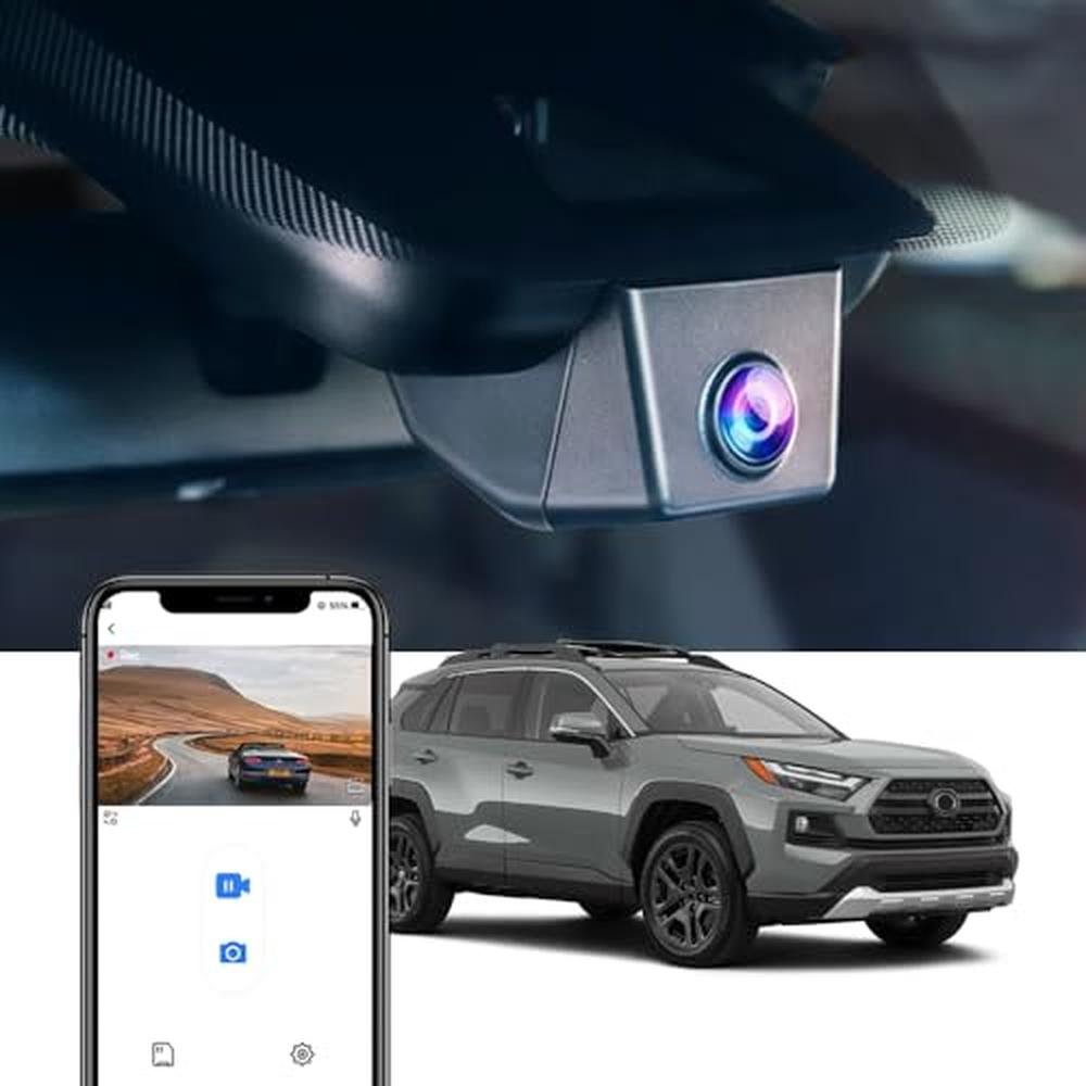 Fitcamx 4K Dash Cam Suitable for Toyota RAV4 2022-2025 – Front View