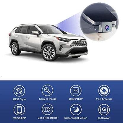 Fitcamx 4K Dash Cam Suitable for Toyota RAV4 2022-2025 – Close-up Detail