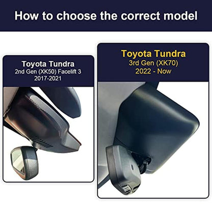 Fitcamx 4K Dash Cam Suitable for Toyota Tundra 2022-2026 – Side View