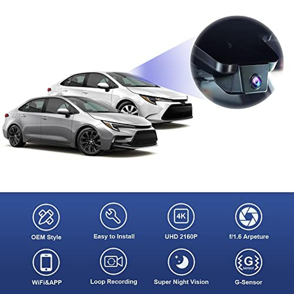 Fitcamx 4K Dash Cam Suitable for Toyota Corolla 2023-2026 – Close-up Detail