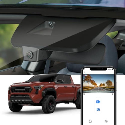 Fitcamx 4K Dash Cam Suitable for Toyota Tacoma & Hybrid – Front View