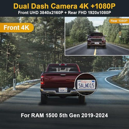 Fitcamx Front 4K+Rear 1080P Dash Cam – Close-up Detail