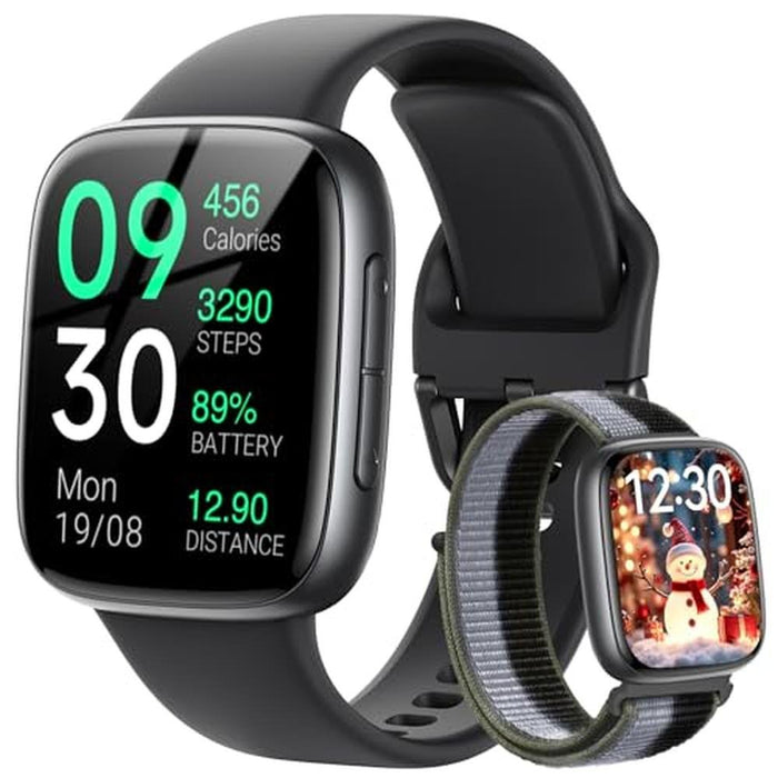 Fitpolo Watch: Fitpolo Smart Watch 1.85 AMOLED Fitness – Front View