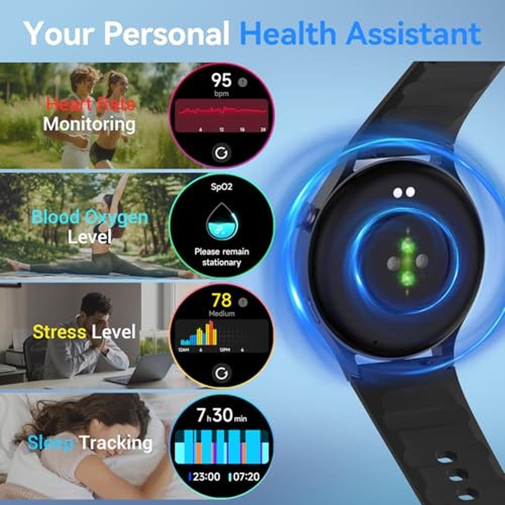 Fitpolo Smart Watch: 1.3 AMOLED Touchscreen – In Use