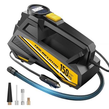 Tire Air: Flykid Tire Inflator Portable Air Compressor 12V – Front View