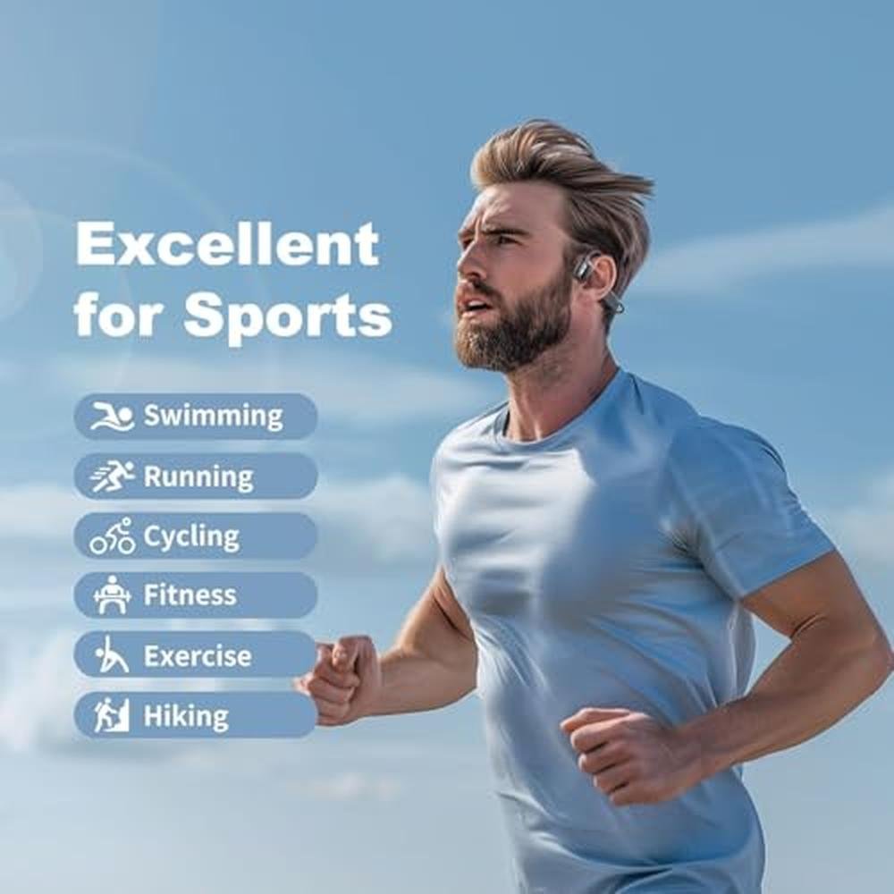 Flymory Swimming Earbuds: Flymory Bone Conduction Wireless – Side View