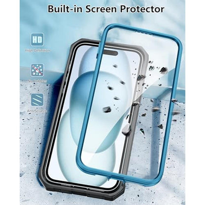 FNTCASE iPhone 15 Plus Case: Rugged Drop Protection – Side View