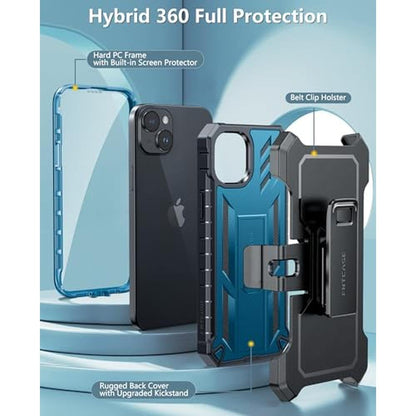 FNTCASE iPhone 15 Plus Case: Rugged Drop Protection – In Use