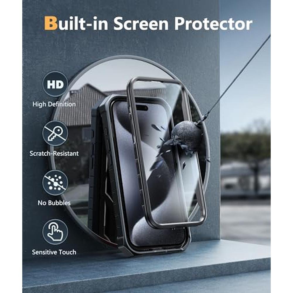 FNTCASE iPhone 15 Pro Case: Military-Grade Drop Proof – In Use