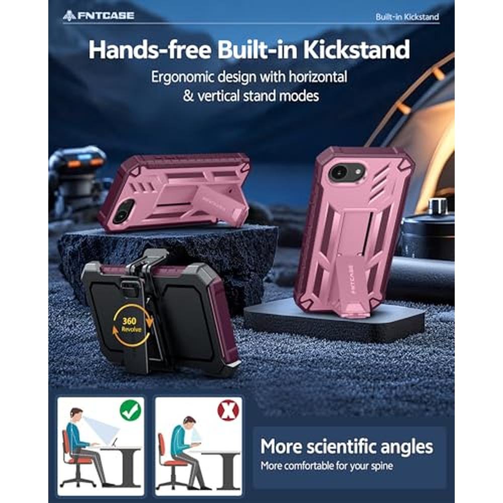 Case iPhone: FNTCASE iPhone 17e and iPhone 16e Military – In Use