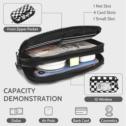 FODOKO Wristlet: FODOKO Nylon Quilted Wallet with 4 Zippers – In Use