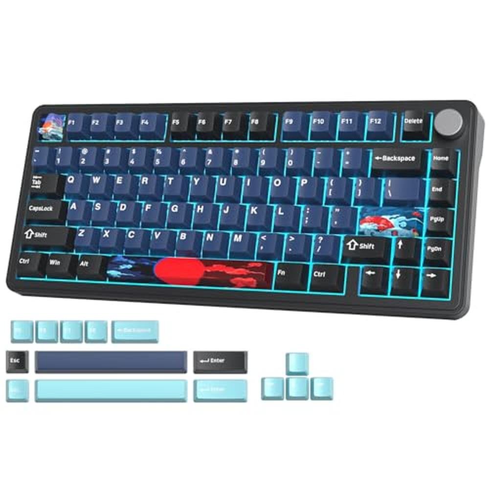 Fogruaden M75 Wireless Creamy 75% Mechanical Gaming Keyboard – Front View