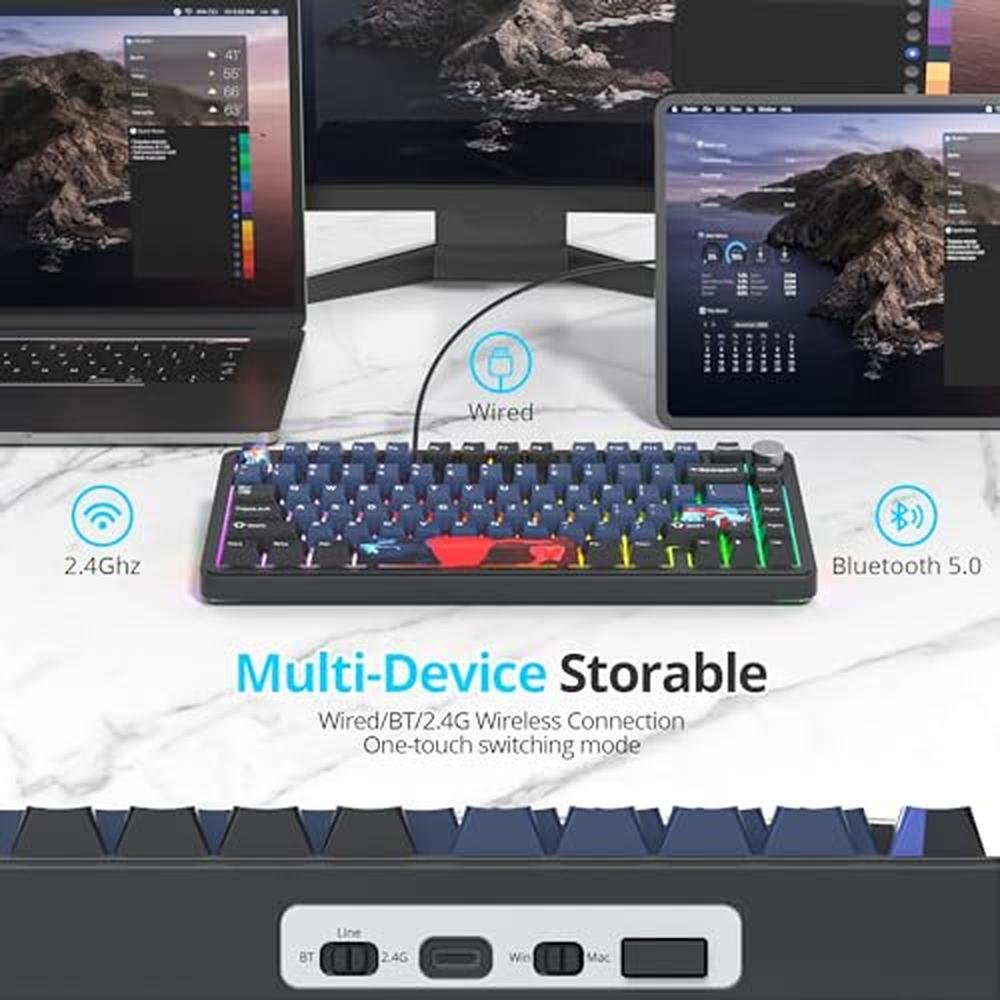 Fogruaden M75 Wireless Creamy 75% Mechanical Gaming Keyboard – In Use
