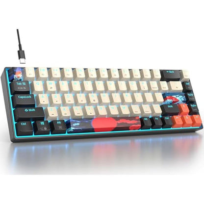 Keyboard Percent: Fogruaden RGB Wired 60 Percent Mechanical – Front View