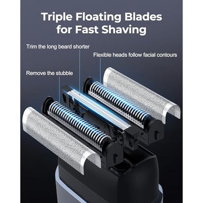 Foil Shavers for Men: Mini Electric Razors for Close – Close-up Detail