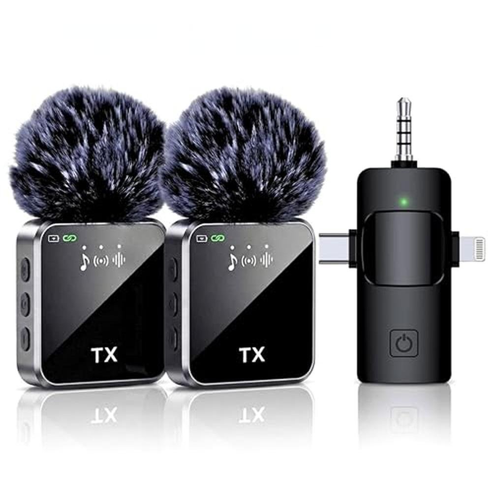 Noise Cancelling: FOKiRa Wireless Lavalier Microphone – Front View