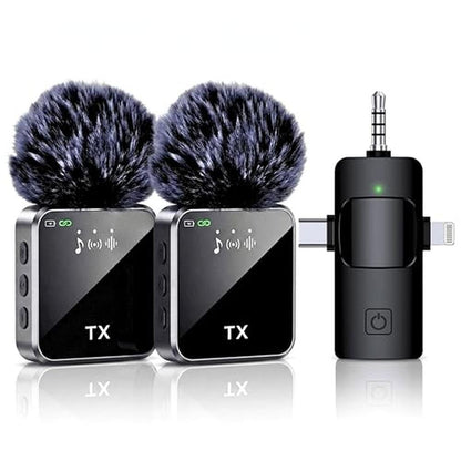 Noise Cancelling: FOKiRa Wireless Lavalier Microphone – Front View