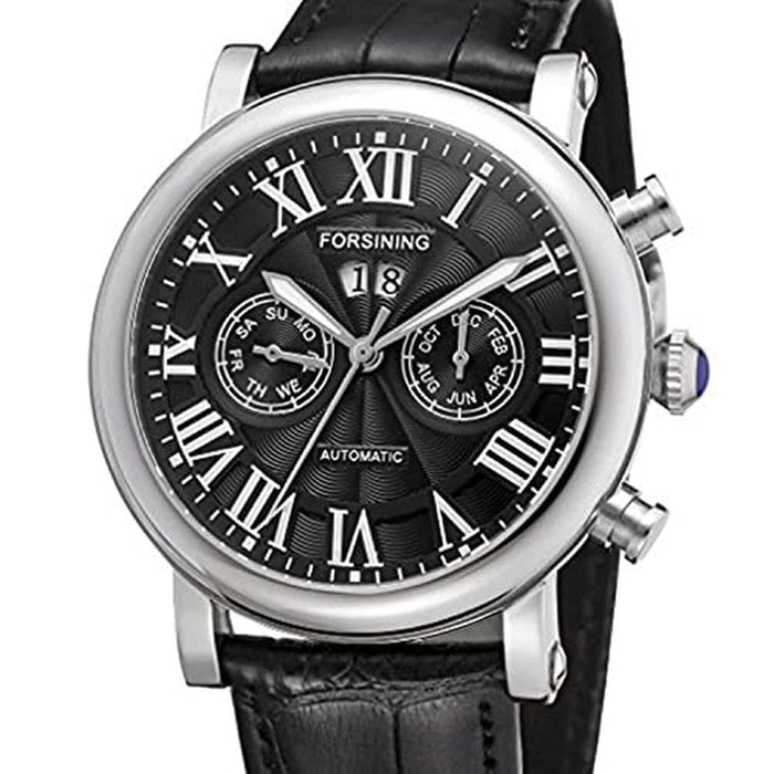 Forsining Men's Luxury Automatic Stainless Steel Watch – Front View