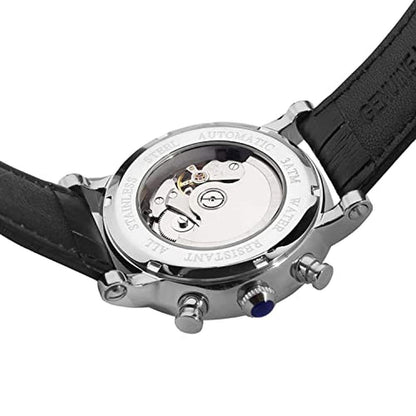 Forsining Men's Luxury Automatic Stainless Steel Watch – Close-up Detail
