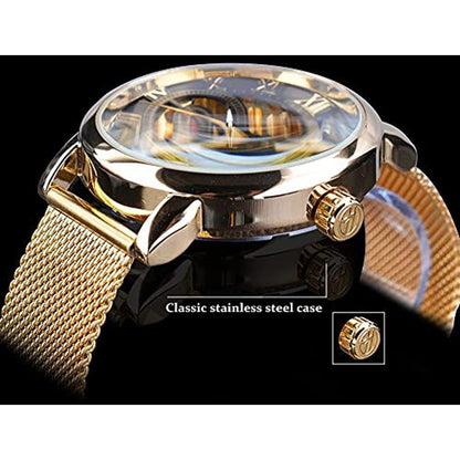 Watch Men: FORSINING Men's Skeleton Steampunk Mechanical – Packaging