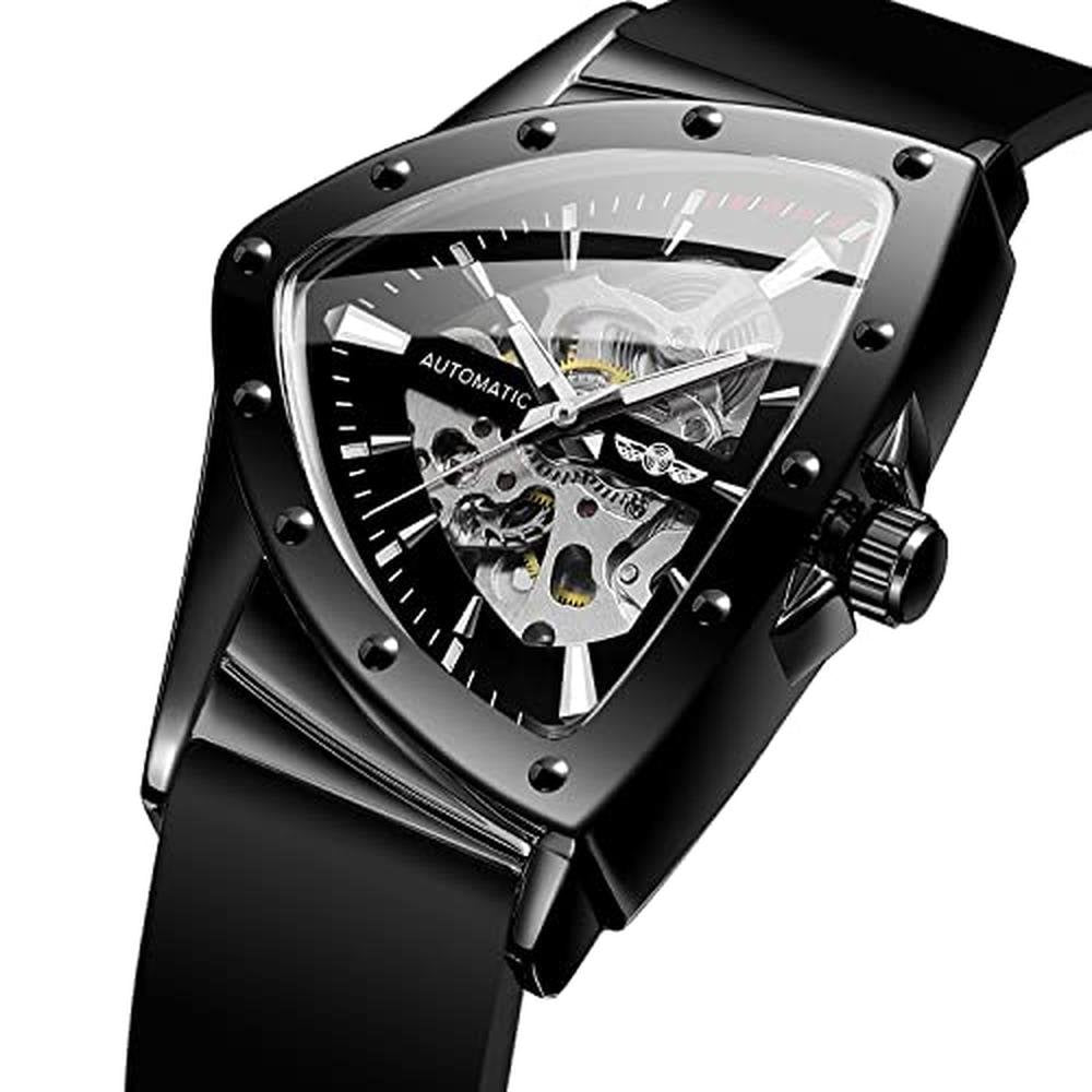 Forsining Men's Automatic Mechanical Skeleton Watch – Close-up Detail