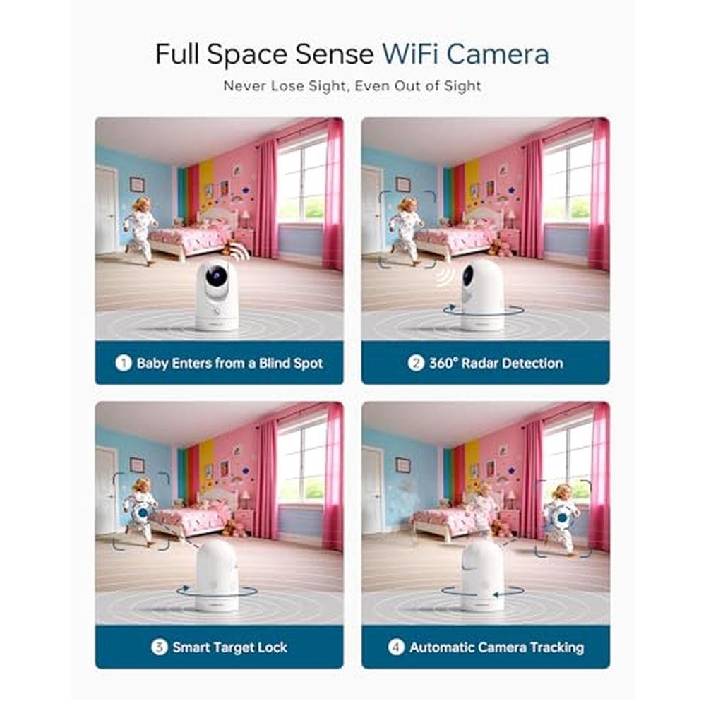 Camera FOSCAM 4K Indoor: FOSCAM WiFi Camera with 360 Radar – Side View