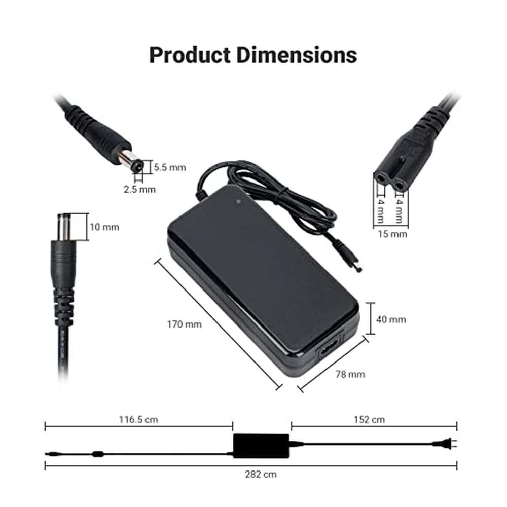 Audio Fosi: Fosi Audio 48V 5A Power Adapter Supply – Side View