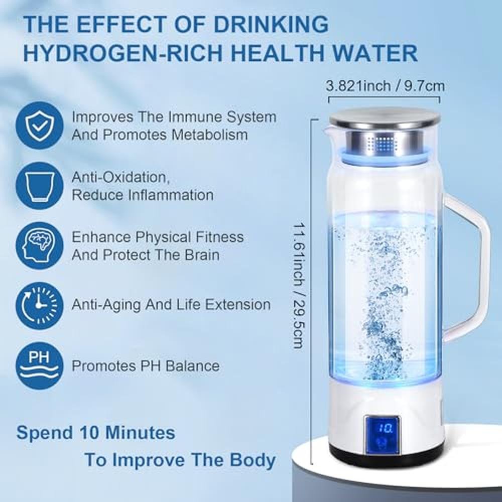 Hydrogen Water: FRAMICS Large Hydrogen Water Bottle 2024 – Side View